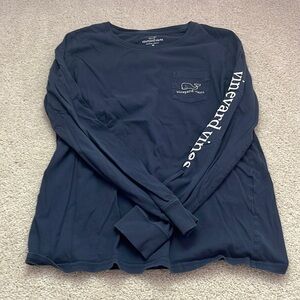 Kids vineyard vines navy blue long sleeve size medium